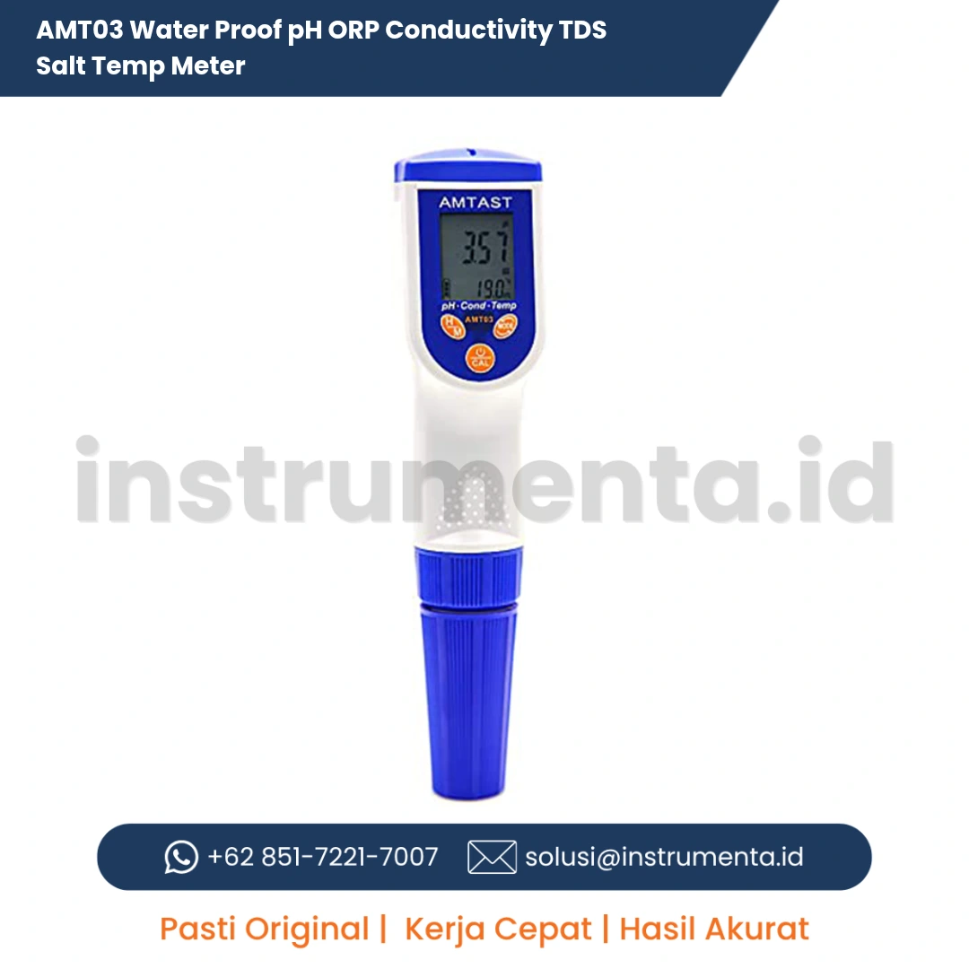 Jual AMT03 Water Proof pH/ORP/Conductivity/TDS/Salt/Temp Meter Alat Ukur Kualitas Air Multi-Parameter 6 in 1